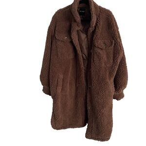 Me Jane Brown Teddy Coat